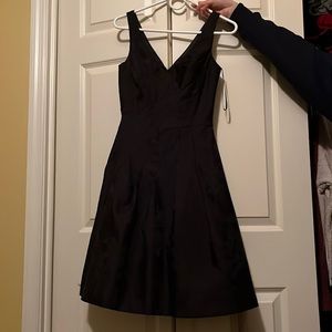 Short black flare dress